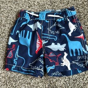 Carter’s 12 month boys swim trunks dinosaur print.